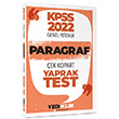 2022 KPSS Paragraf Çek Kopart Yaprak Test Yediiklim Yayınları