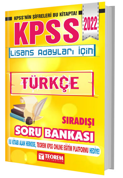 2022 KPSS Lisans Sıra Dışı Türkçe Soru Bankası Teorem Yayıncılık