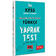 2022 KPSS Lisans GY Türkçe Yaprak Test Yargı Yayınları