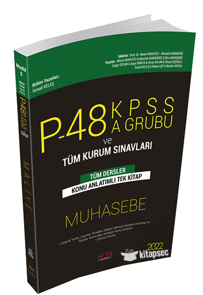 2022 P48 KPSS A Grubu ve Tüm Kurum Sınavları Muhasebe Konu Anlatımlı Savaş Yayınları