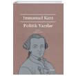 Politik Yazlar Immanuel Kant Dipnot Yaynlar