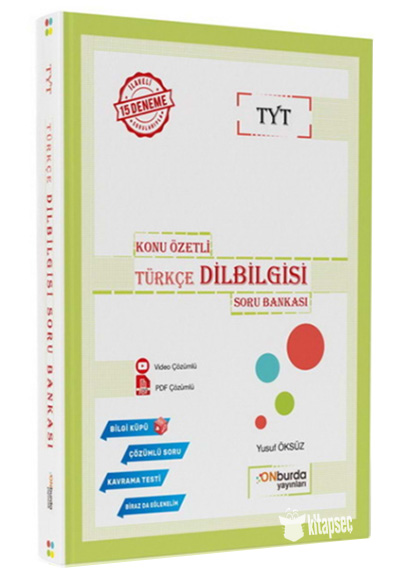 2022 TYT Türkçe Dilbilgisi Konu Özetli Soru Bankası ONburda Yayınları