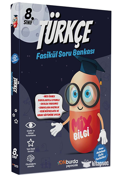 8.Sınıf Mix Bilgi Türkçe KÖ Fasikül Soru Bankası ONburda Yayıncılık
