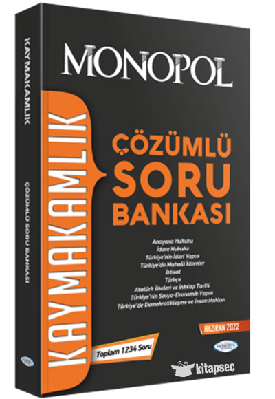 Kaymakamlık Çözümlü Soru Bankası 2.Baskı Monopol Yayınları