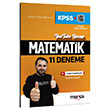 KPSS Matematik 11 Deneme Tamamı Video Çözümlü Yektugmat Marka Yayınları -hasarlı