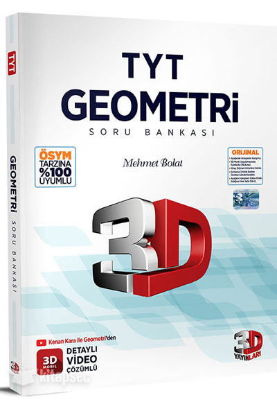 2023 TYT 3D Geometri Tamamı Video Çözümlü Soru Bankası 3D Yayınları GÜNCEL