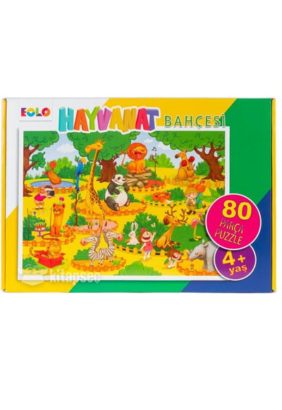 80 Parça Puzzle Hayvanat Bahçesi Eolo Eğitici Oyuncak