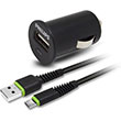 Philips Araç İçi Şarj Adaptörü 2.1A + USB - Micro USB Şarj Kablosu, 1.2 Metre (DLP2520U)