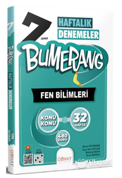 7. Sınıf Bumerang Haftalık Fen Bilimleri Denemeleri Günay Yayınları NC10338
