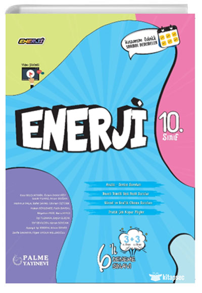 10.Sınıf Enerji 6 lı Deneme Sınavı Palme Yayınevi
