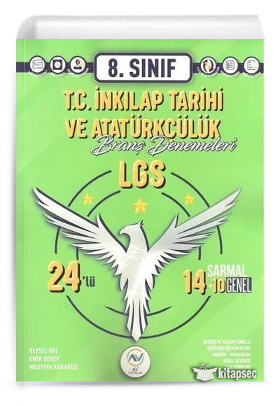 8. Sınıf LGS TC İnkılap Tarihi ve Atatürkçülük 24`lü Deneme Av Yayınları