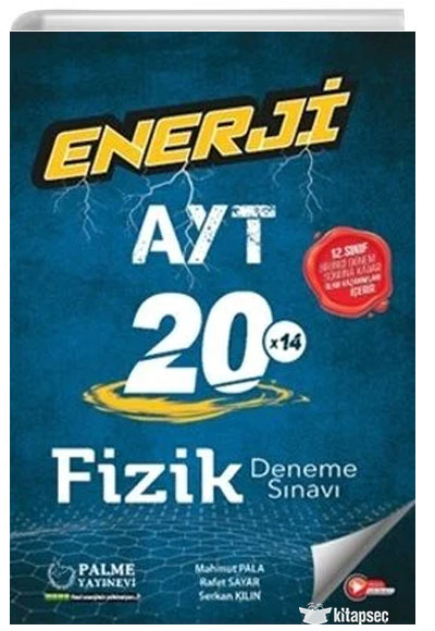 2023 YKS AYT Fizik Enerji 20x14 Deneme Sınavı Video Çözümlü Palme Yayınları