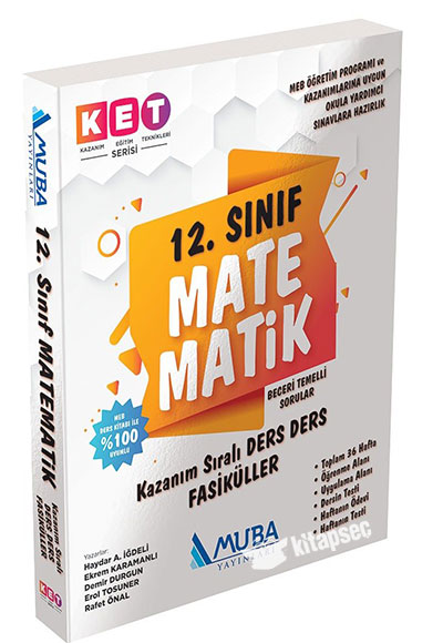 12.Sınıf KET Serisi Matematik Defter ve Kitap Muba Yayınları