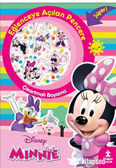 Disney Minnie Eğlenceye Açılan Pencere Çıkartmalı Boyama Kitabı Doğan Çocuk