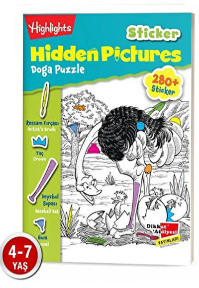 Sticker Hidden Pictures Doa Puzzle (Tek Kitap) Dikkat Atlyesi Yaynlar