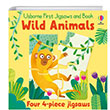 Usborne First Jigsaws And Book: Wild Animals Usborne Publishing