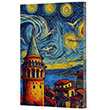 Van Gogh 5 Galata izgili Yan Boyamal Defter Vivago Art