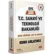 2025 GYS T.C. Sanayi ve Teknoloji Bakanl ube Mdr ef Memur Konu Anlatml Data Yaynlar 
