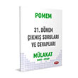 POMEM 31.Dnem Mlakat km Sorular ve Cevaplar Data Yaynlar