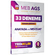 2026 MEB AGS Anayasa ve Mevzuat Tamam� ��z�ml� 33 Deneme Yediiklim Yay�nlar�