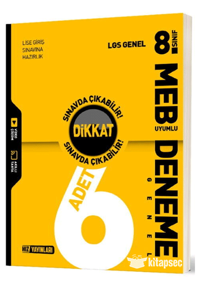 8. Sınıf LGS Genel 6 lı Deneme Hız Yayınları | 9786255690173