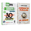 2026 KPSS Co�rafya Pusulas� 25+30 Deneme 2 li Set CBA + �ndeks Akademi Yay�nlar�
