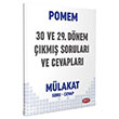 Pomem 30 ve 29. D�nem M�lakat ��km�� Sorular� ve Cevaplar� Data Yay�nlar� 