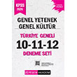 2026 KPSS Genel Yetenek Genel K�lt�r Tamam� ��z�ml� T�rkiye Geneli 10-11-12 (3`l� Deneme Seti) Pegem Akademi Yay�nc�l�k