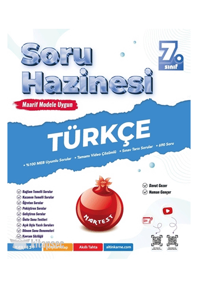 7. Sınıf Türkçe Soru Hazinesi Nartest Yayınevi | 9786259205403