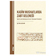 Kadim Mushaflarda Zabt Gelene�i Marmara �niversitesi �lahiyat Fak�ltesi Vakf�