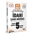 �evre, �ehircilik ve �klim De�i�ikli�i Bakanl��� �dari (�ube M�d�r�) Tamam� ��z�ml� 5 Deneme S�nav� Data Yay�nlar�