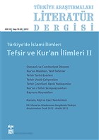 Trkiye Aratrmalar Literatr Dergisi Cilt 10 Say: 19-20 Bilim ve Sanat Vakf