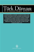 Trk Dnyas Dil ve Edebiyat Dergisi Say: 43 Bahar 2017 Trk Dil Kurumu Yaynlar