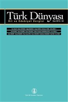 Türk Dünyası Dil ve Edebiyat Dergisi Sayı: 40 Güz 2015 Türk Dil Kurumu Yayınları