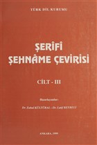 erifi ehname evirisi Cilt 3 Trk Dil Kurumu Yaynlar