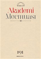 Akademi Mecmuas Say: 191 Temmuz 2019 Kubbealt Neriyat Yaynclk