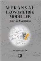 Mekansal Ekonometrik Modeller Gazi Kitabevi
