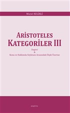 Aristoteles  Kategoriler 3 Aratrma Yaynlar