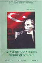 Atatrk Aratrma Merkezi Dergisi Cilt: 21 Mart 2005 Say: 61 Atatrk Aratrma Merkezi