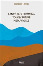 Kant‘s Prolegomena To Any Future Metaphysics Gece Kitapl
