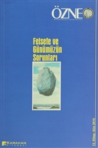 zne Felsefe Bilim ve Sanat Yazlar Say: 13 - Gz 2010 Karahan Kitabevi