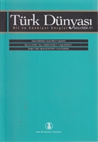 Türk Dünyası Dil ve Edebiyat Dergisi Sayı: 21 Türk Dil Kurumu Yayınları