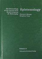 Epistemology Trkiye Felsefe Kurumu