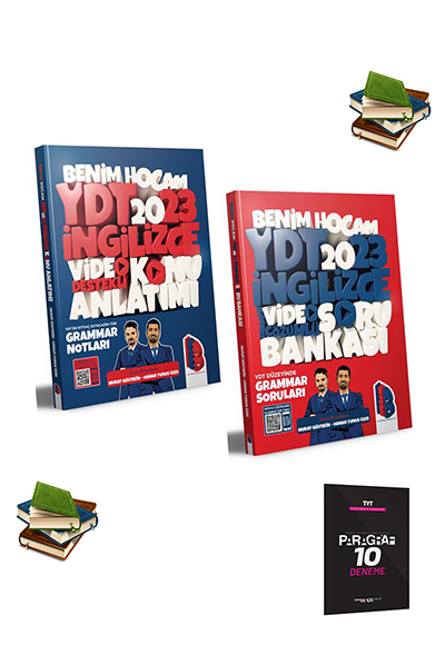 2023 YDT İngilizce Video Çözümlü Soru Bankası ve Video Destekli Konu Anlatımı Benim Hocam Yayınları + Paragraf 10 Deneme Hediye Marka Yayınları