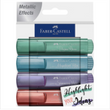 Faber-Castell Fosforlu Kalem Yeni Metalik Renkler 4 Renk