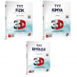 TYT Fizik Kimya Biyoloji Soru Bankası Tamamı Video Çözümlü 3lü Set 3D Yayınları