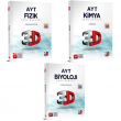 AYT Fizik Kimya Biyoloji Soru Bankası Tamamı Video Çözümlü 3lü Set 3D Yayınları