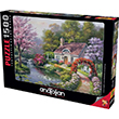 Anatolian Çiçekli Ev Spring Cottage In Full Bloom 1500 Parça Puzzle - Yapboz