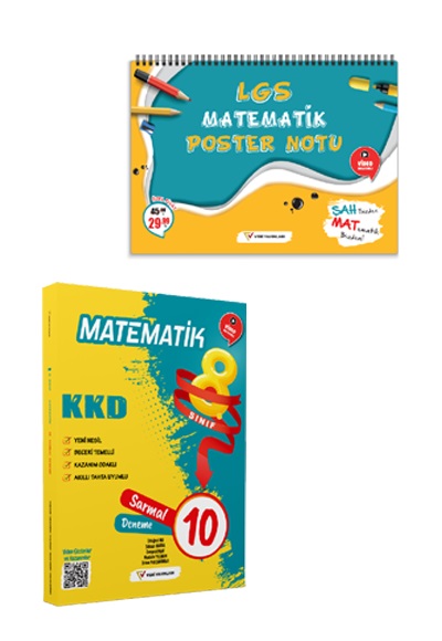 Veri Yayınları 8. Sınıf Matematik KKD Sarmal 10 Deneme ve LGS Matematik Poster Notu Video Anlatımlı İkili Set NC12592