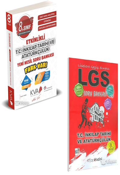 Koray Varol Akademi LGS İnkılap Tarihi Soru Bankası + Kitap Vadisi Yayınları LGS İnkılap Tarihi Soru Bankası Seti Koray Varol Akademi LGS İnkılap Tarihi Soru Bankası + Kitap Vadisi Yayınları LGS İnkılap Tarihi Soru Bankası Seti